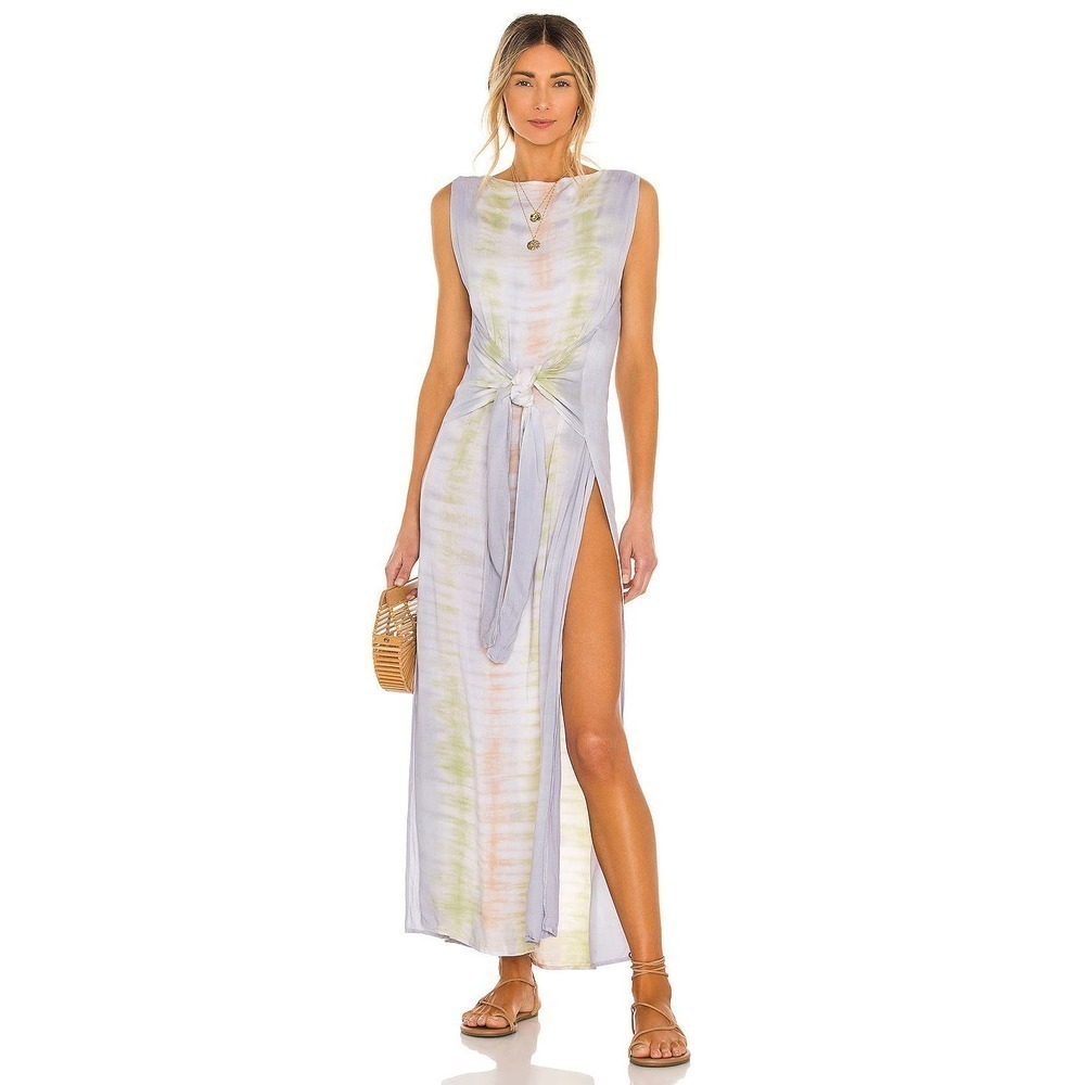 Jen's Pirate Booty Rio Walk Of Fame Kaftan Blue Agave Astral Tie Dye Size S NWT